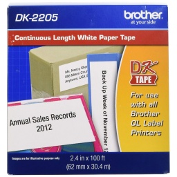 ROLLO ETIQUETAS CONTINUO BROTHER DK-2205 62mm x 30,48mts