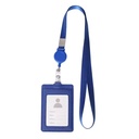 CORDÓN PLANO PARA COLGAR ID / YOYO RETRACTIL AZUL