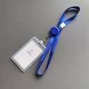 CORDÓN PLANO PARA COLGAR ID / YOYO RETRACTIL AZUL