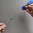 CORDÓN PLANO PARA COLGAR ID / YOYO RETRACTIL AZUL