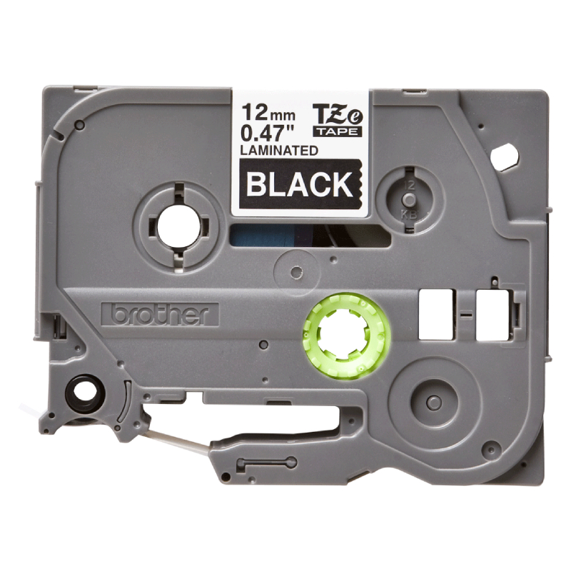 CINTA BROTHER TZe-335 12mm x 8mts BLANCO / NEGRO