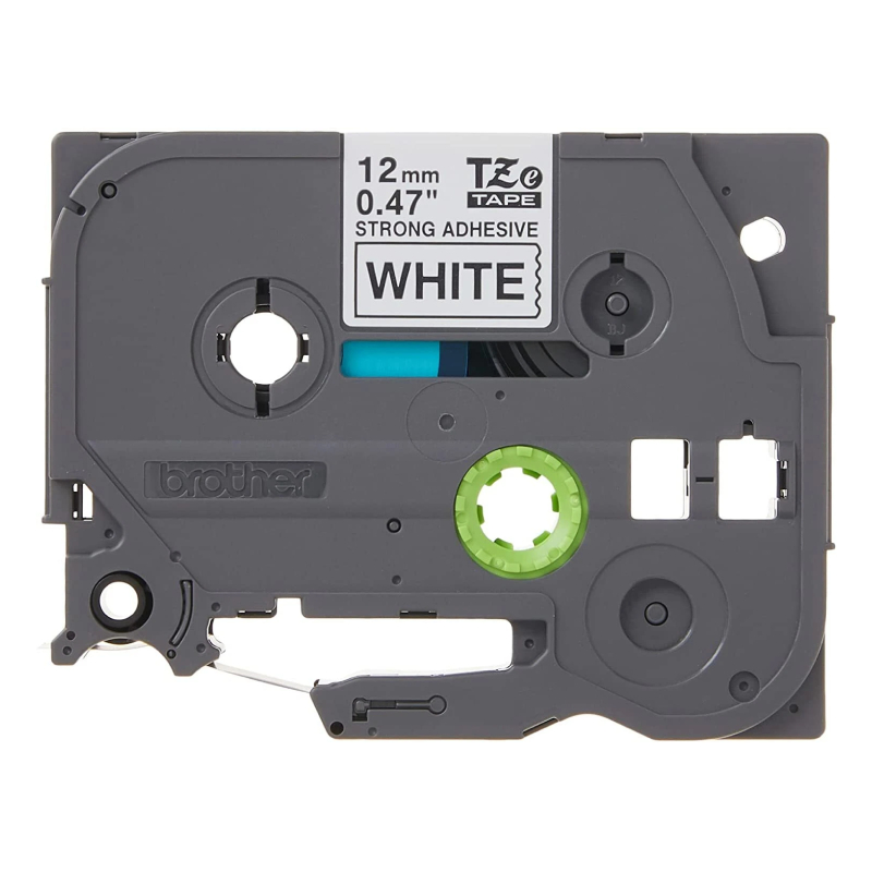 CINTA BROTHER TZ-S231 EXTRA FUERTE 12mm NEGRO/BLANCO