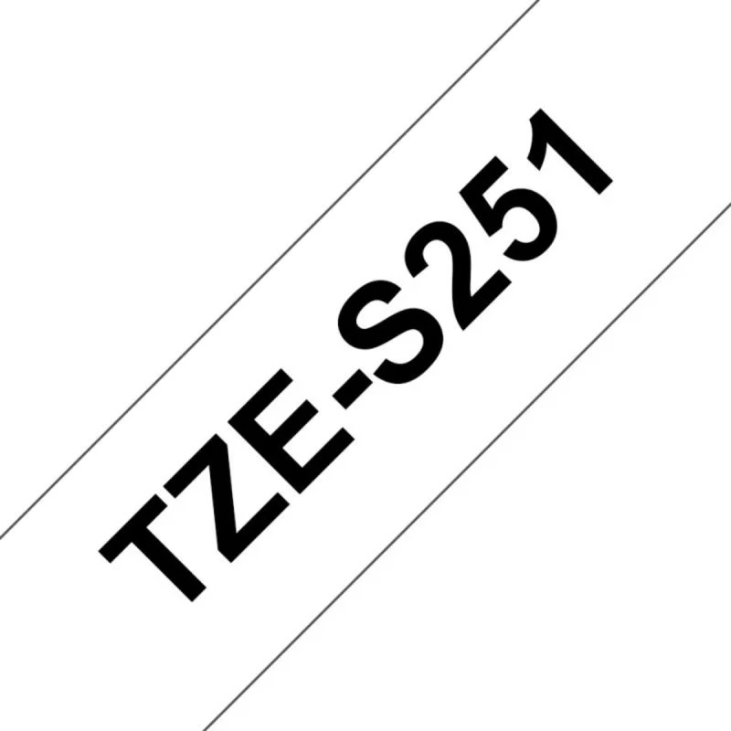 CINTA BROTHER EXTRA FUERTE TZe-S251 24mmx8m NEGRO/BLANCO