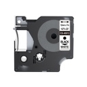 CINTA COMPATIBLE DM1 45013 12mm x 7m NEGRO / BLANCO