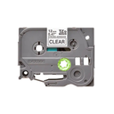 CINTA BROTHER TZe-131 12mm x 8mts NEGRO/TRANSPARENTE