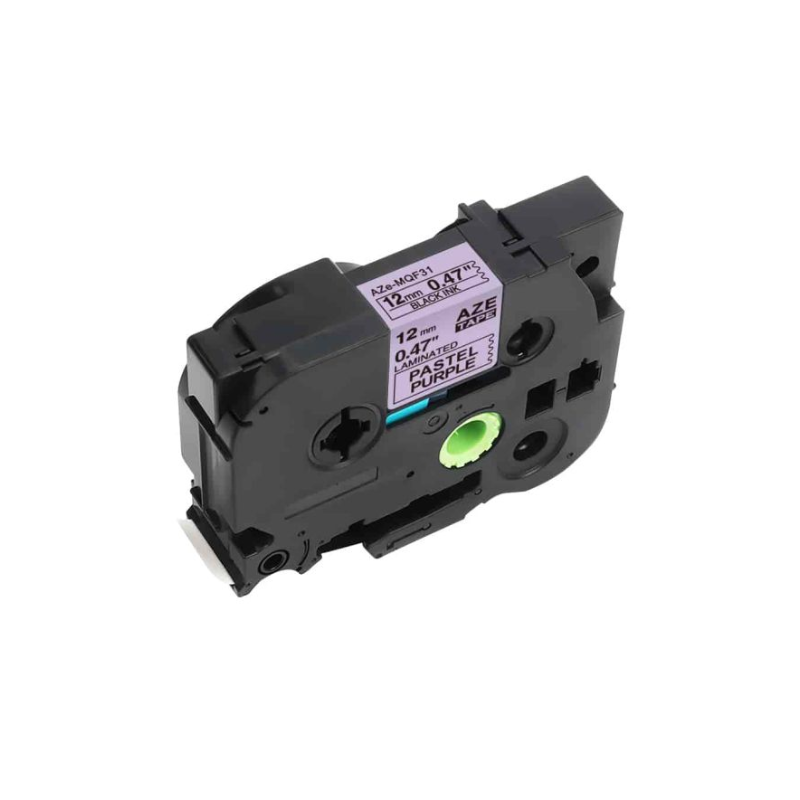 CINTA BROTHER TZe-MQF31 12mm x 4mts NEGRO/LILA