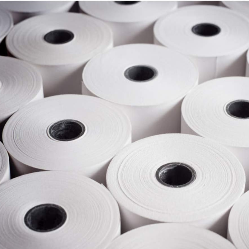 ROLLO PAPEL TERMICO 79mm x80m IMPRESORA DE TICKETS