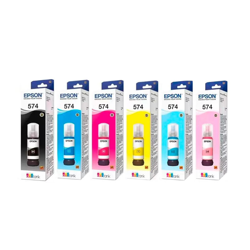 BOTELLA DE TINTA EPSON T574 KIT x6 COLORES