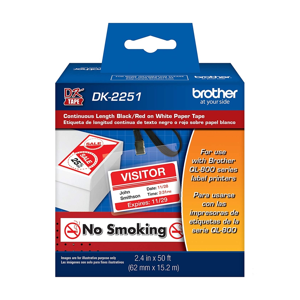 ROLLO ETIQUETAS CONTINUO BROTHER DK-2210 29mm x 30,4mts