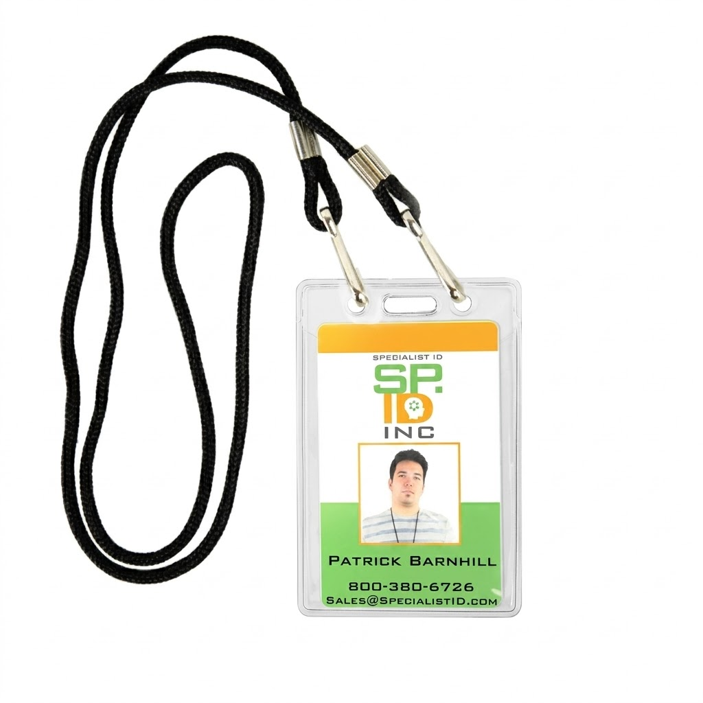FUNDA VERTICAL TRANSPARENTE PARA TARJETAS CR-80