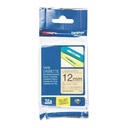 CINTA BROTHER TZe-MPGG31 12mm x 4mts NEGRO/DORADO GEOMÉTRICO 