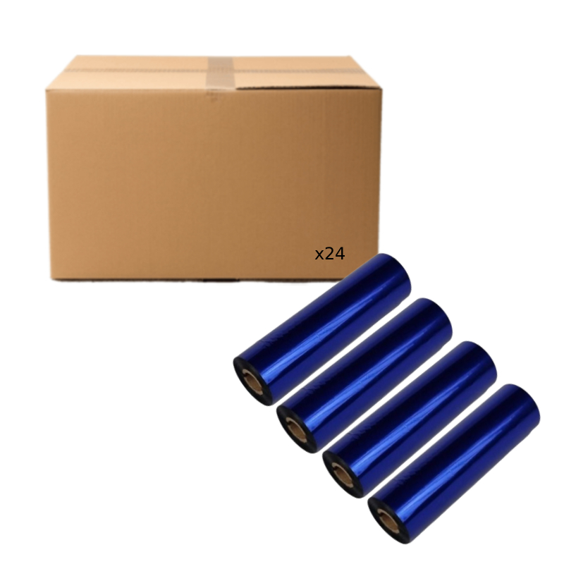 RIBBON RESINA 110mm x 74m Z400 PREMIUM OUT - 1/2" (con muesca) x24 unidades