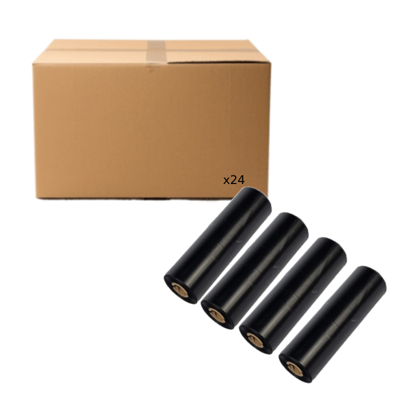 RIBBON CERA 110mm X 74m G42 OUT - 1/2" (con muesca) x24 unidades