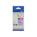 CINTA BROTHER TZe-MQF31 12mm x 4mts NEGRO/LILA
