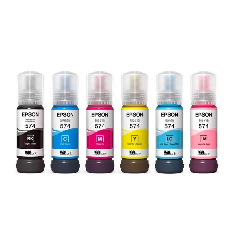 BOTELLA DE TINTA EPSON T574 PACK x6 COLORES