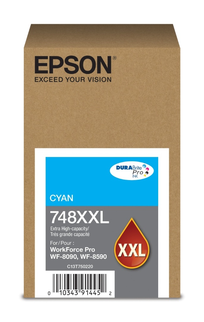  CARTUCHO EPSON T748XXL220 CIAN WF-6090/8090/8590/6590