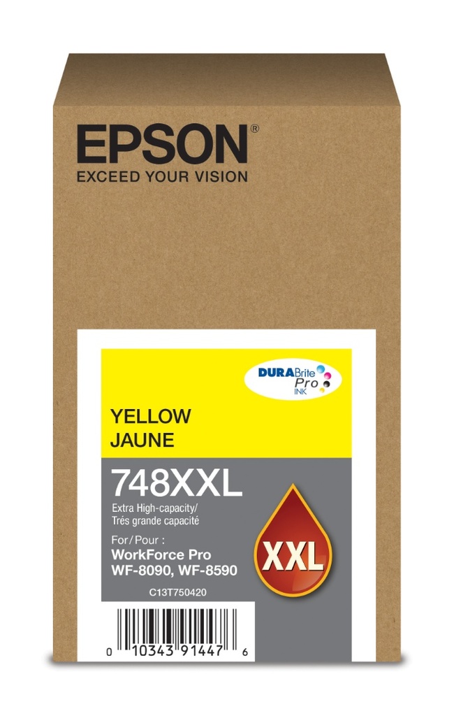 CARTUCHO EPSON T748XXL420 AMARILLO WF-6090/8090/8590/6590