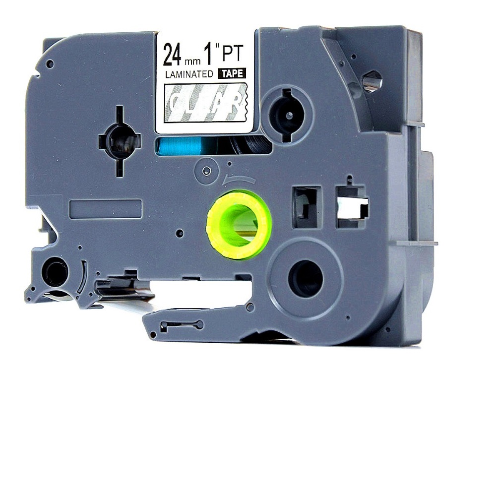 CINTA COMPATIBLE CTZ2-155 24mm x 8mts BLANCO / TRANSPARENTE