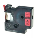 CINTA COMPATIBLE DM1 45017 12mm x 7m Negro/Rojo