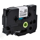 CINTA COMPATIBLE EXTRA FUERTE CTZ2-S141 18mm x 8m NEGRO/TRANSPARENTE