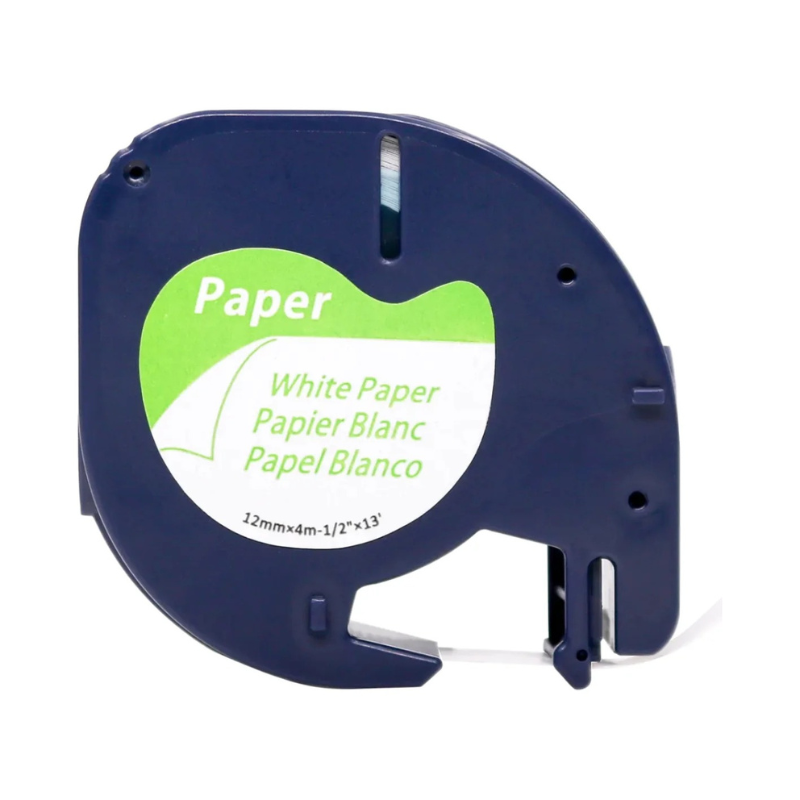 Cinta de Papel Compatible CLT 91330 12mm x 4m Negro/Blanco
