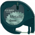 CINTA METALIZADA DYMO LETRATAG LT91339 12mm x 2m NEGRO/VERDE