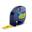 CINTA PLÁSTICA DYMO LETRATAG LT91332 12mm x 4m NEGRO/AMARILLO