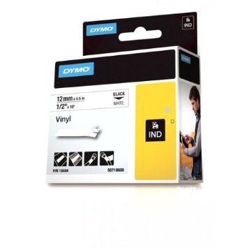 CINTA VINILO RHINO 1805435 12mmX5,5m Blanco/Negro