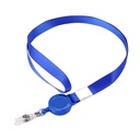 CORDÓN PLANO PARA COLGAR ID / YOYO RETRACTIL AZUL