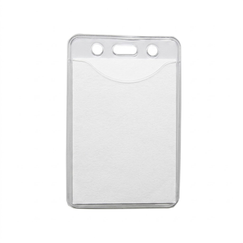 FUNDA VERTICAL TRANSPARENTE PARA TARJETAS CR-80