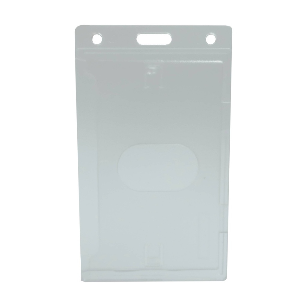 SOPORTE RIGIDO VERTICAL PARA TARJETAS TRANSPARENTE