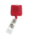 SOPORTE YOYO RETRÁCTIL CUADRADO ROJO