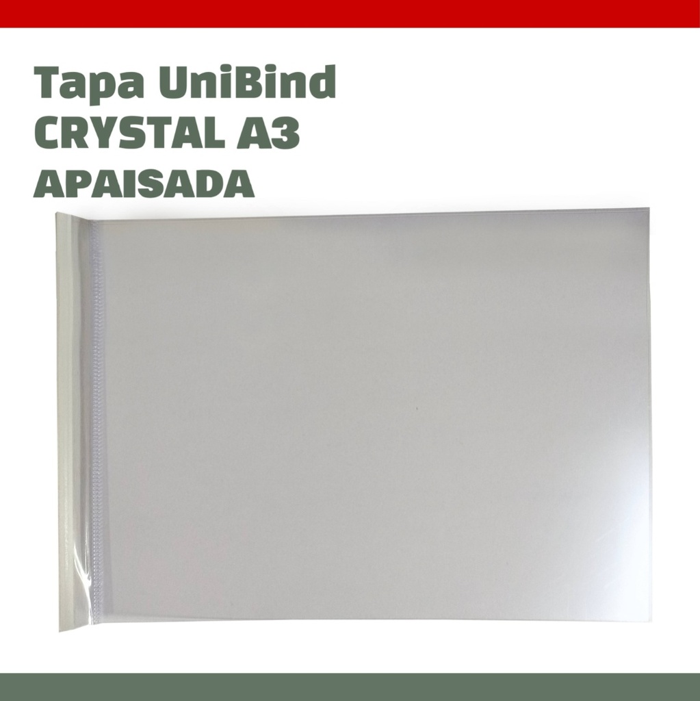 TAPA UNIBIND CRYSTAL A3 APAISADA - SCORED