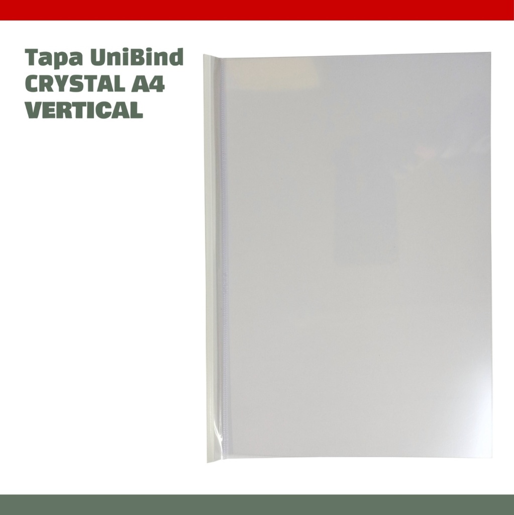 TAPA UNIBIND CRYSTAL A4 VERTICAL - SCORED