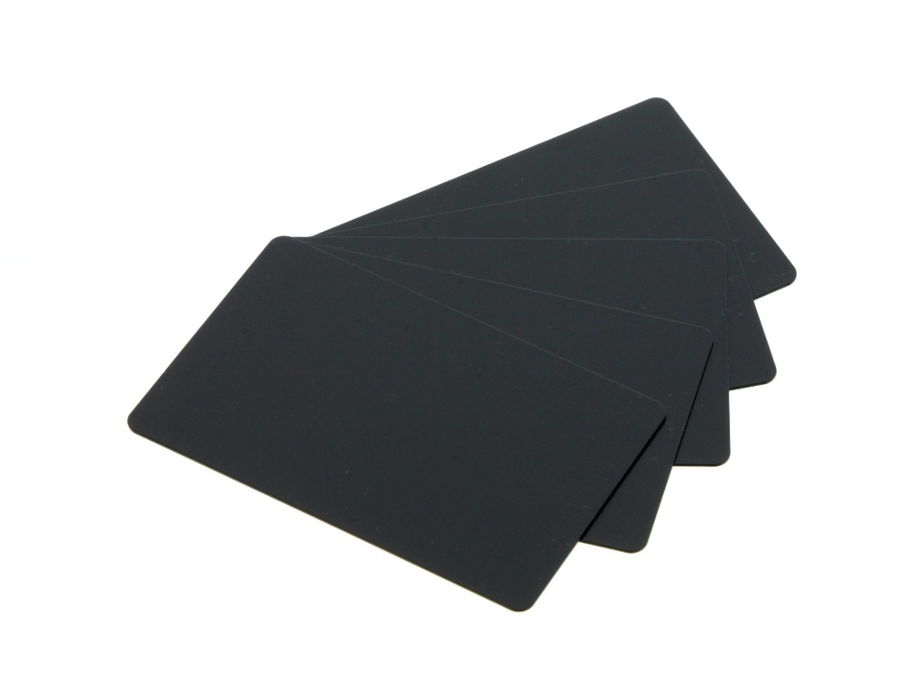 TARJETA PVC-U ALIMENTARIA NEGRO MATE x100