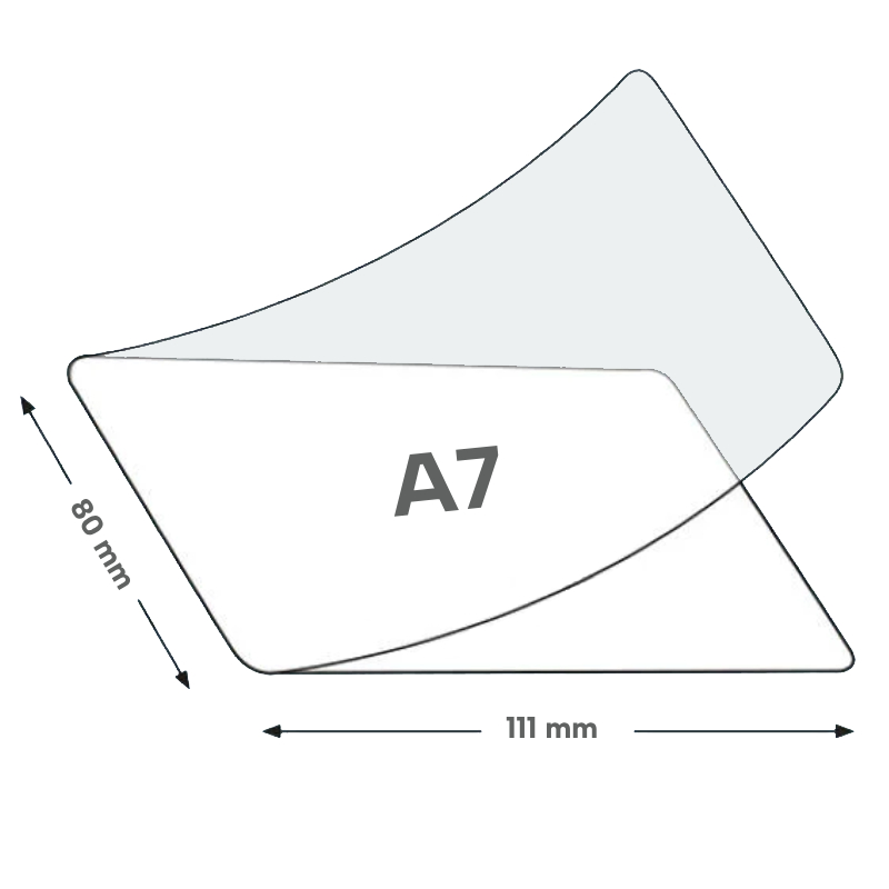 POUCH A7 80x111mm x100 unidades