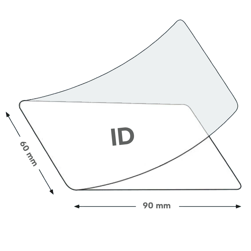 POUCH ID 60x90mm x100 unidades