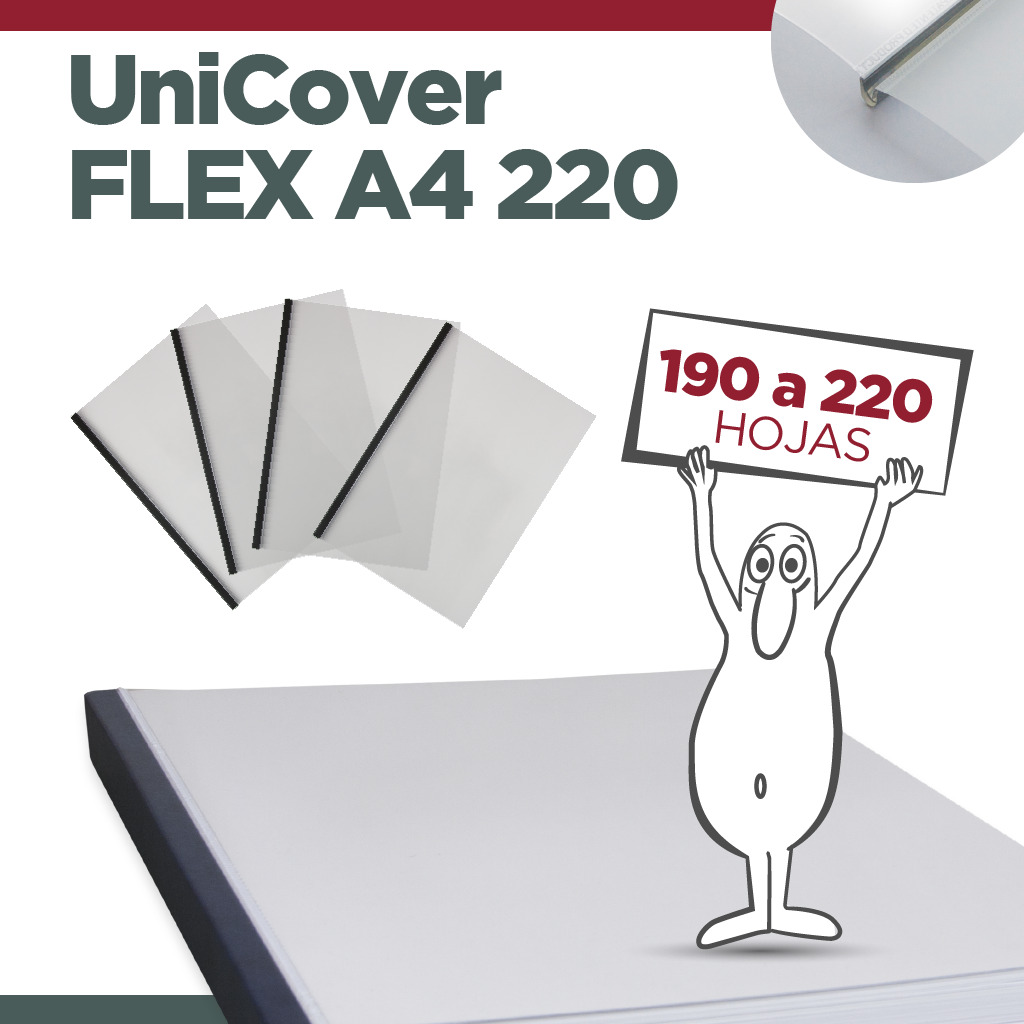 UNICOVER FLEX/PLUS A4 220 (Entre 160 y 220 hojas)