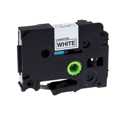 [700122CTZ261] CINTA COMPATIBLE CTZ2-261 36mm x 8mts NEGRO / BLANCO