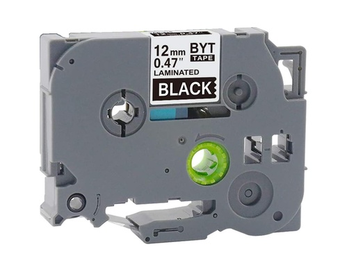 [700122C335] CINTA COMPATIBLE CTZ2-335 12mm x 8mts BLANCO / NEGRO