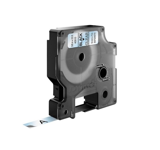 [70014DM140910] CINTA COMPATIBLE DM1 40910 9mm x 7m Negro/Transparente