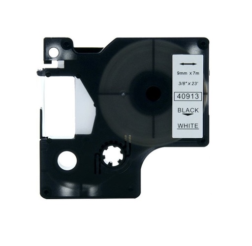 [70014DM140913] CINTA COMPATIBLE DM1 40913 9mm x 7m Negro/Blanco