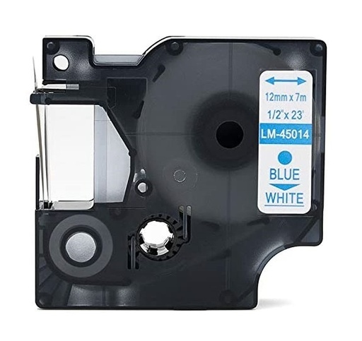 [70014DM145014] CINTA COMPATIBLE DM1 45014 12mm x 7m AZUL / BLANCO