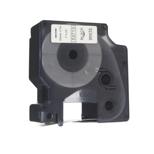 [70014DM153713] CINTA COMPATIBLE DM1 53713 24mm x 7m Negro/Blanco