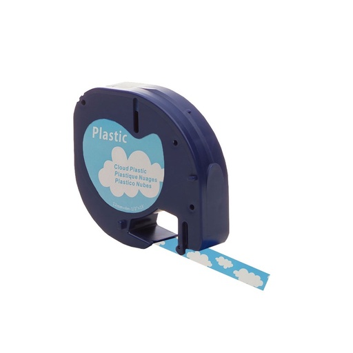 [CLT91338CB] Cinta Plástica Compatible CLT91338CB 12mmX4m Negro/Nubes