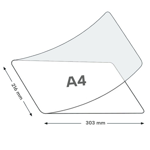 [25500A4MA] POUCH A4 216x303mm MATE 125mic x100 unidades