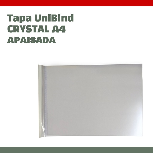 [25217AT00BA] TAPA UNIBIND CRYSTAL A4 APAISADA - SCORED