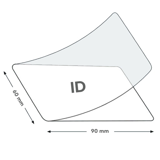 [25500ID] POUCH ID 60x90mm x100 unidades